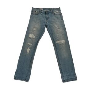 GAP 1969 Sexy Boyfriend Straight Leg Distressed Jeans Size 24 Women’s